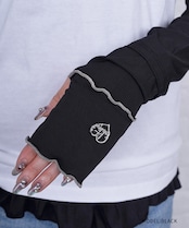 【直営限定ITEM】バイカラーメロウアームカバー (BLACK) CQ-49505H