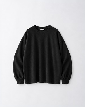 roundabout L/S Crew Neck T-Shirt BLACK