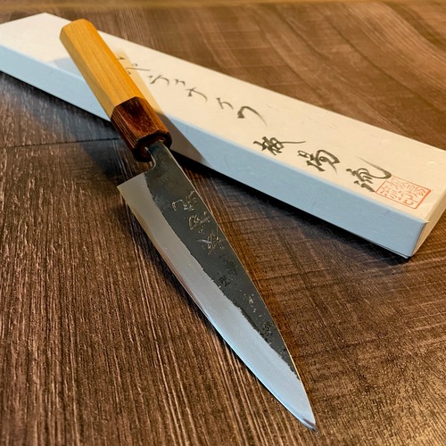 “ITABARYU”   petty knife 135mm  Mahogany&Zelkova Octagonal Handle