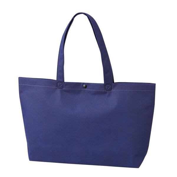 肩掛け 手提げ袋ホック付【A4横】 不織布トートバッグ(ホック付/持ち手付/マチ有)(イベント展示会・販促・サンプリング) 75g 横320×縦240×マチ90mm(開口部410)【100枚@107円】【別途名入れ】