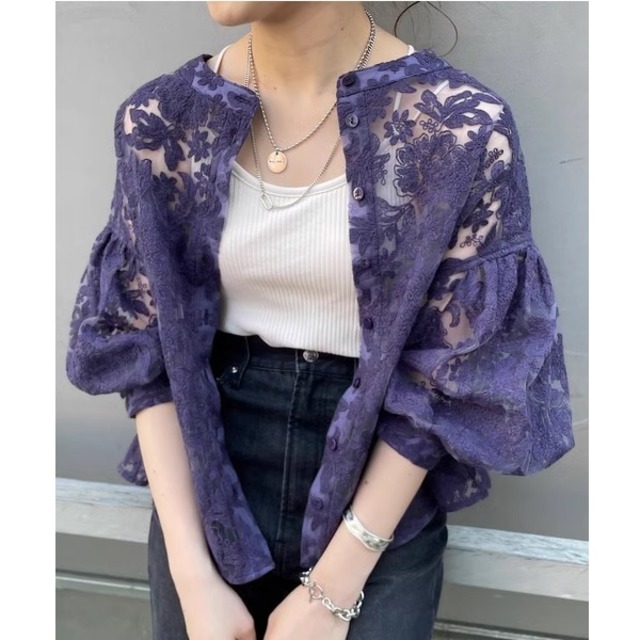 puff sleeve lace cardigan(3color)＜t1659＞