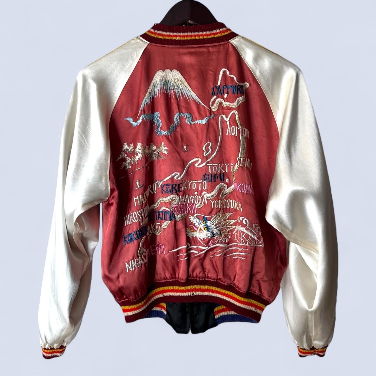 50's SOUVENIR JACKET DRAGON × JAPAN MAP