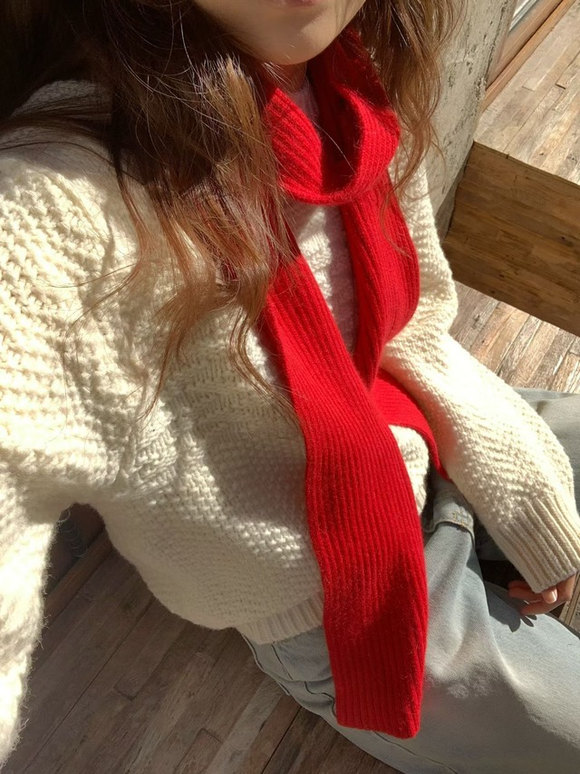 (予約) verveine / Brick wool cable knit 3color