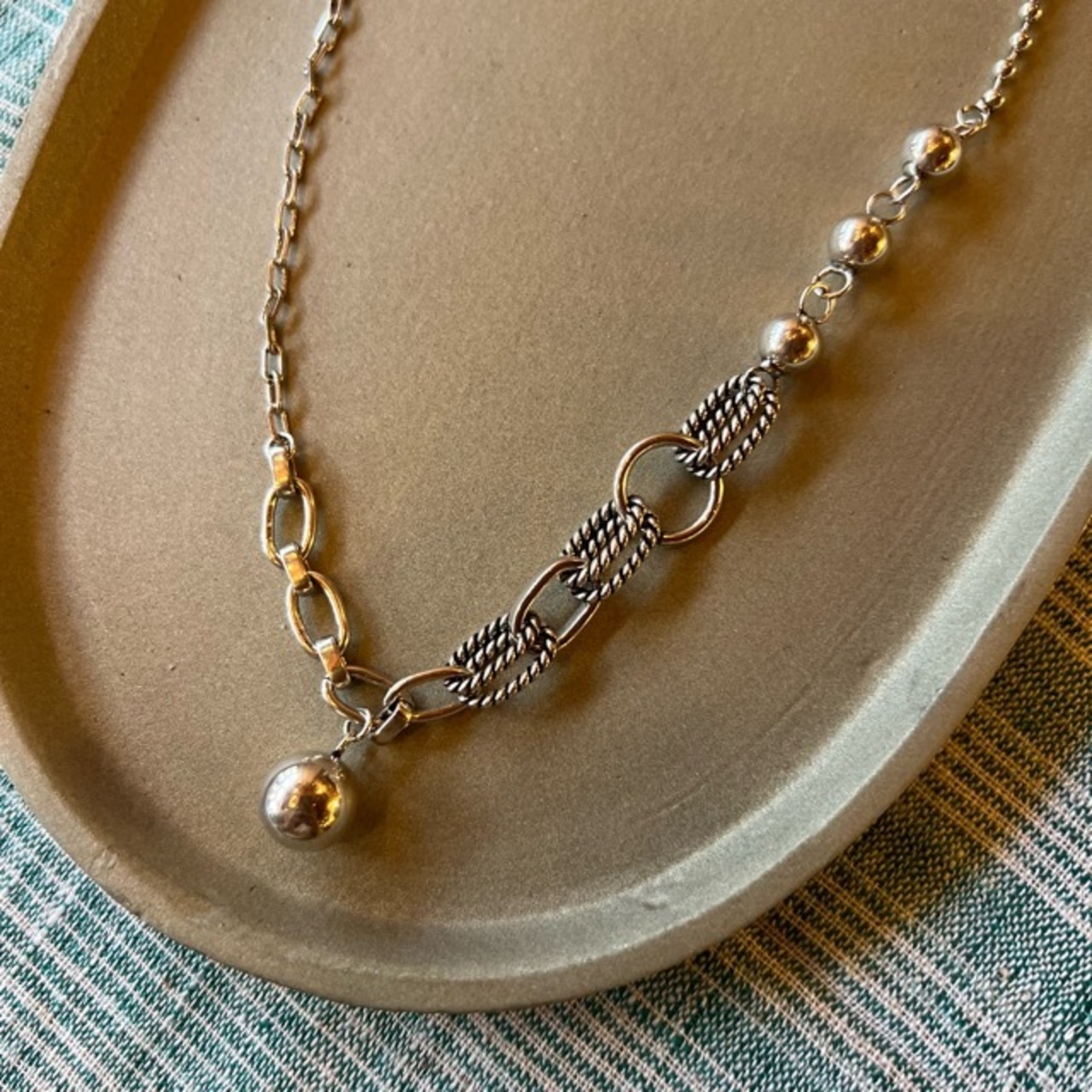 TOPANGA Jewelry　Luna Chain necklace　ルナチェーンネックレス　シルバー　ネックレス　シンプル　月　silver　necklace　simple
