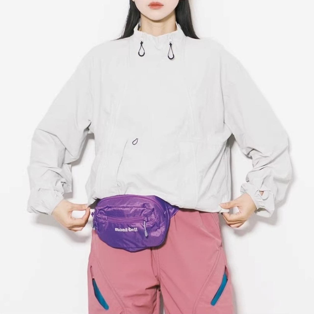 アシンメトリーダブルジップルーズジャケット C01154