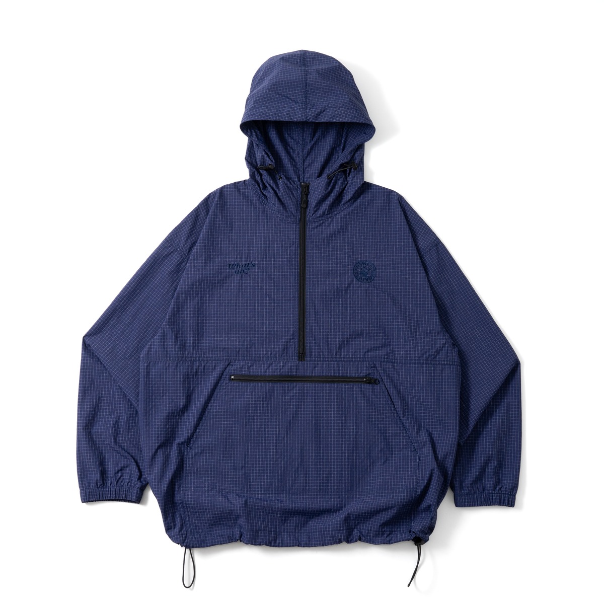 GRAPH CHECK NYLON ANORAK NAVY | What