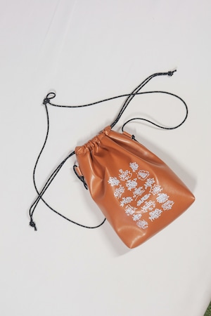 MOL CREW TAG Drawstring Mini Shoulder Bag [CAMEL]