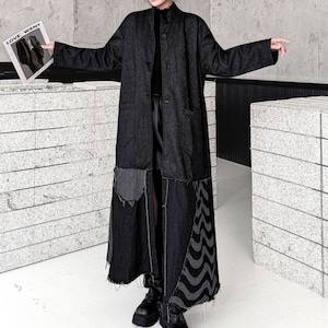 VINTAGE PANEL WAVY EDGE LONG COAT M-18745