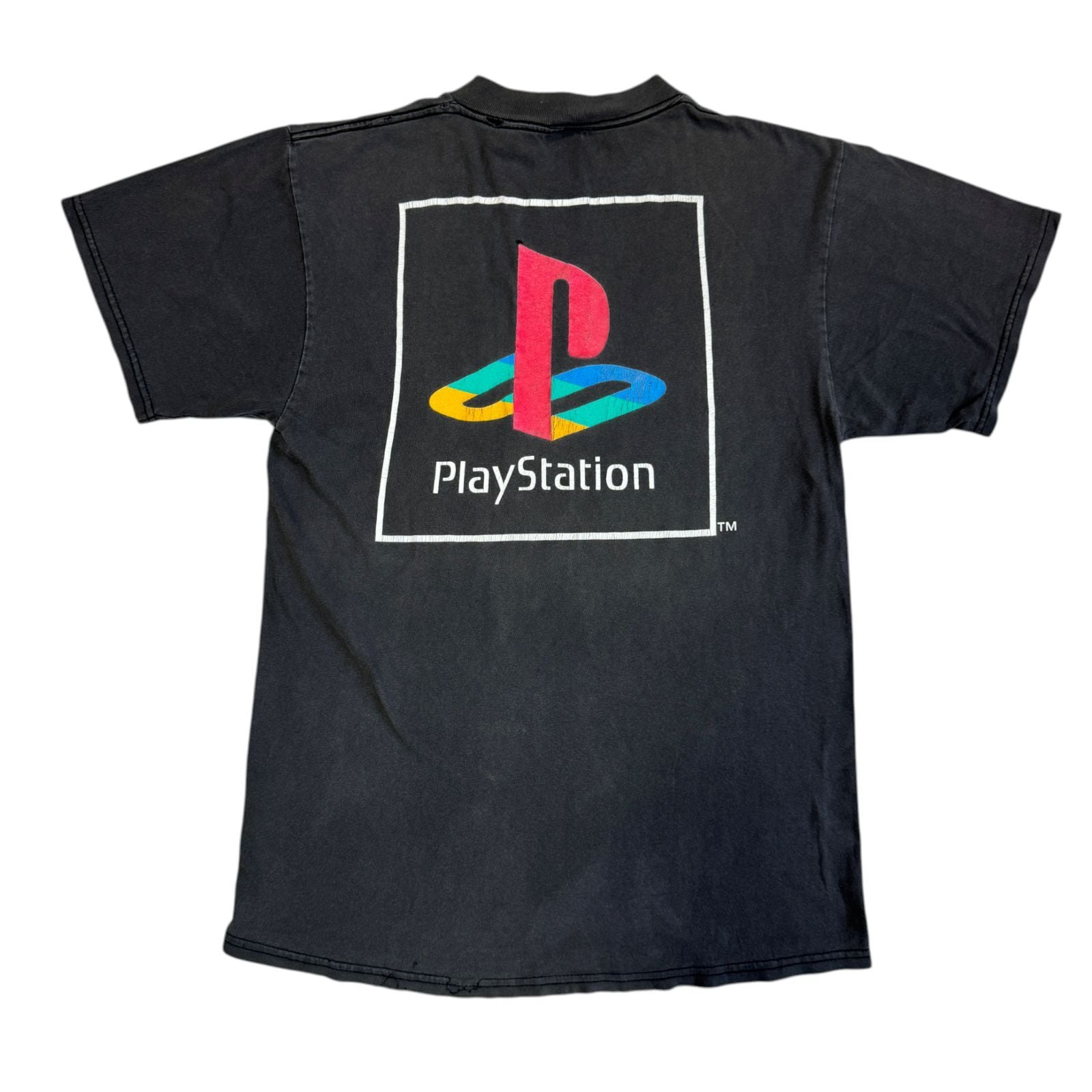90s vintage SONY PlayStation.2 企業ロゴTシャツ 90s PlayStation ロゴ プリント Tシャツ Mサイズ プレイステーション