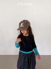 韓国子供服 / 26Autumn / ELLY MOLLY / オータムグリッドバルーンパンツ / 秋服 *5~15*