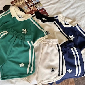 【BABY&KID】夏作ストリート系半袖Tシャツ&パンツ2点セット