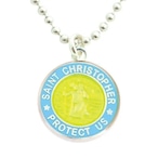 オリジナル スモール イエロー / ベイビー ブルー セントクリストファー ネックレス :GET BACK NECKLACES ゲット バック ネックレスズ