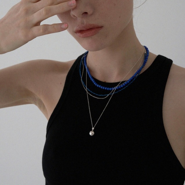 beaded double layer necklace J00137