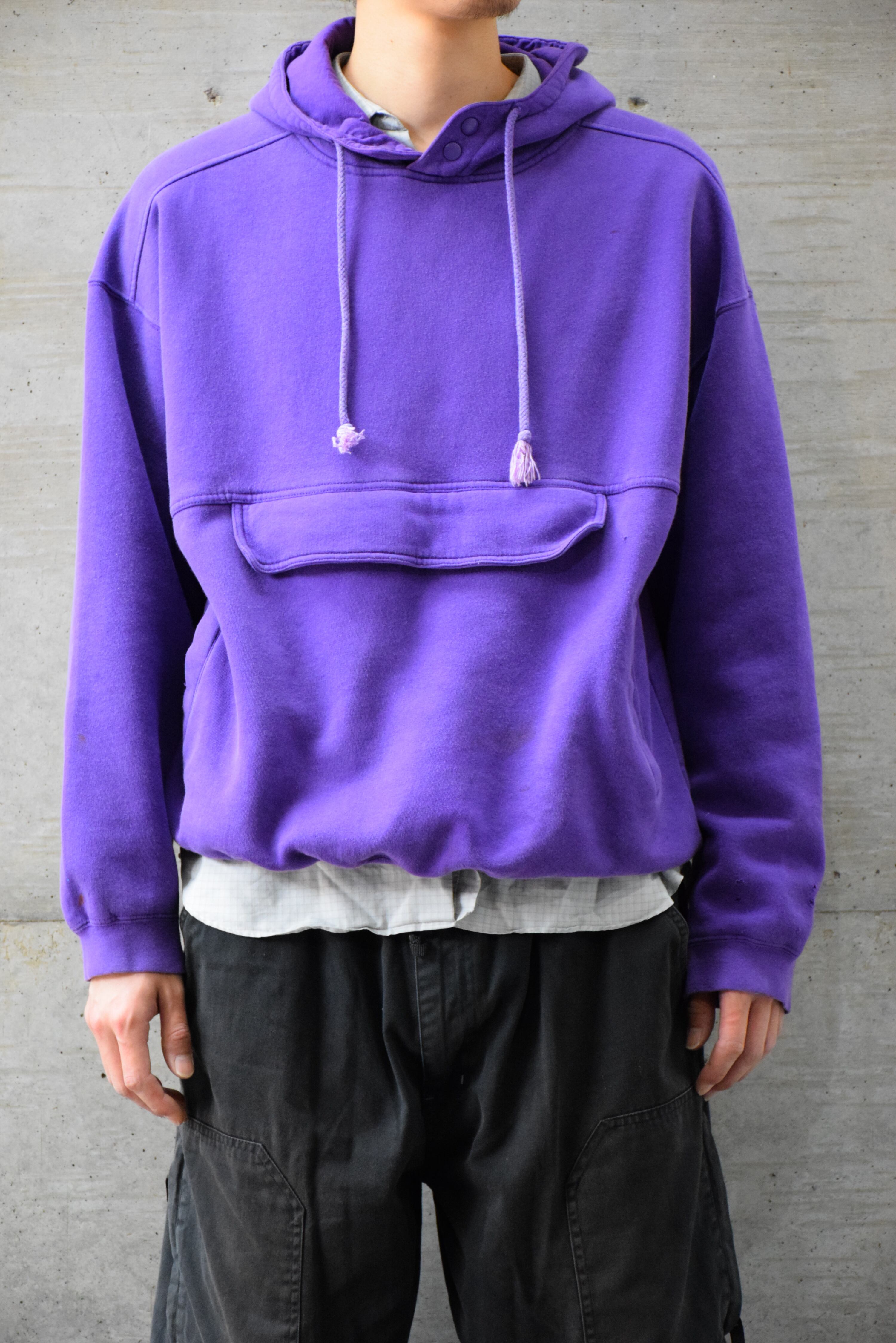 90's GAP スウェット アノラック パーカー メンズ XL パープル