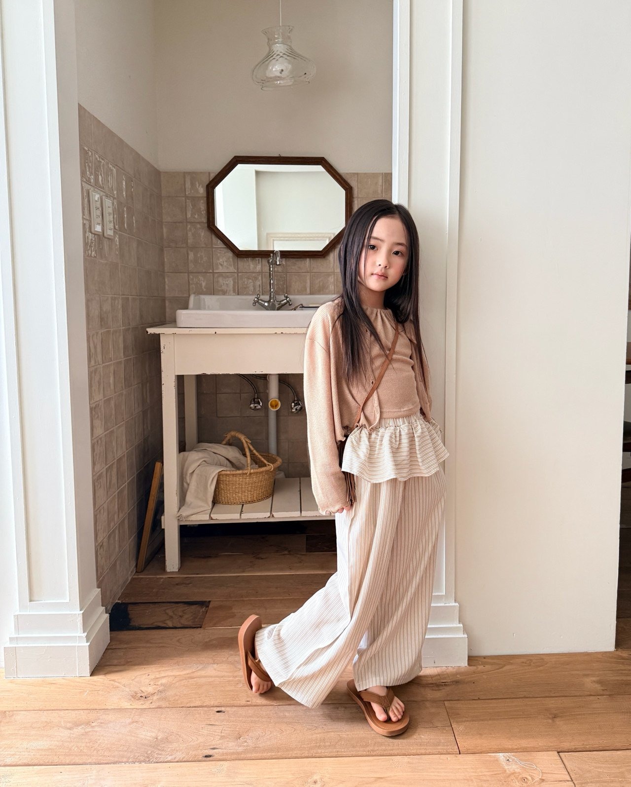 [COMMA] Halter Cardigan (Beige) (140/150) / [콤마] 홀터가디건(베이지) (140/150)