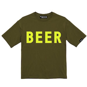 BEER 蛍光ロゴT  グリーン