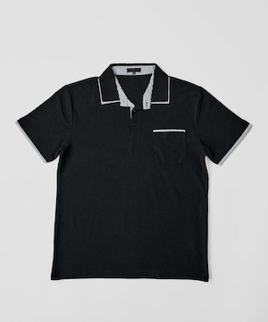 Cool Pass Double Collar Polo Shirts 　Black