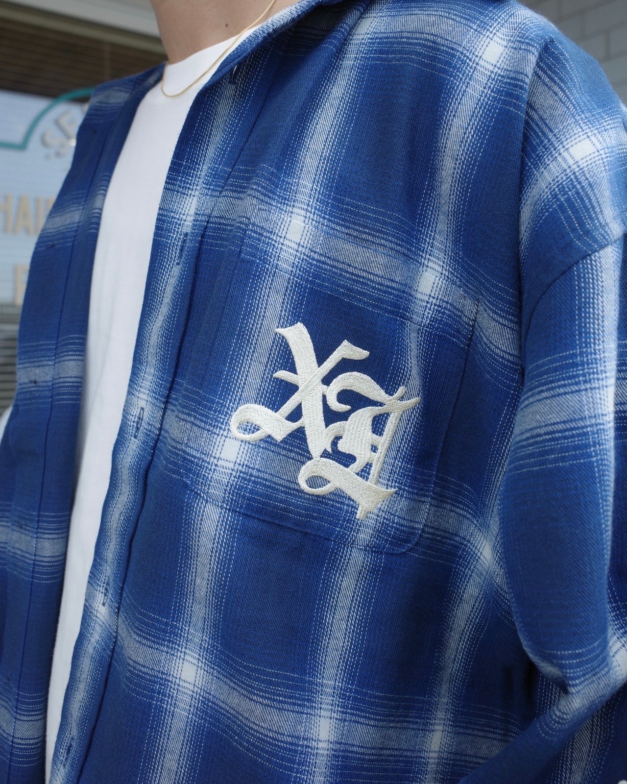 【XLARGE】OLD ENGLISH L/S FLANNEL SHIRT 【エクストララージ】