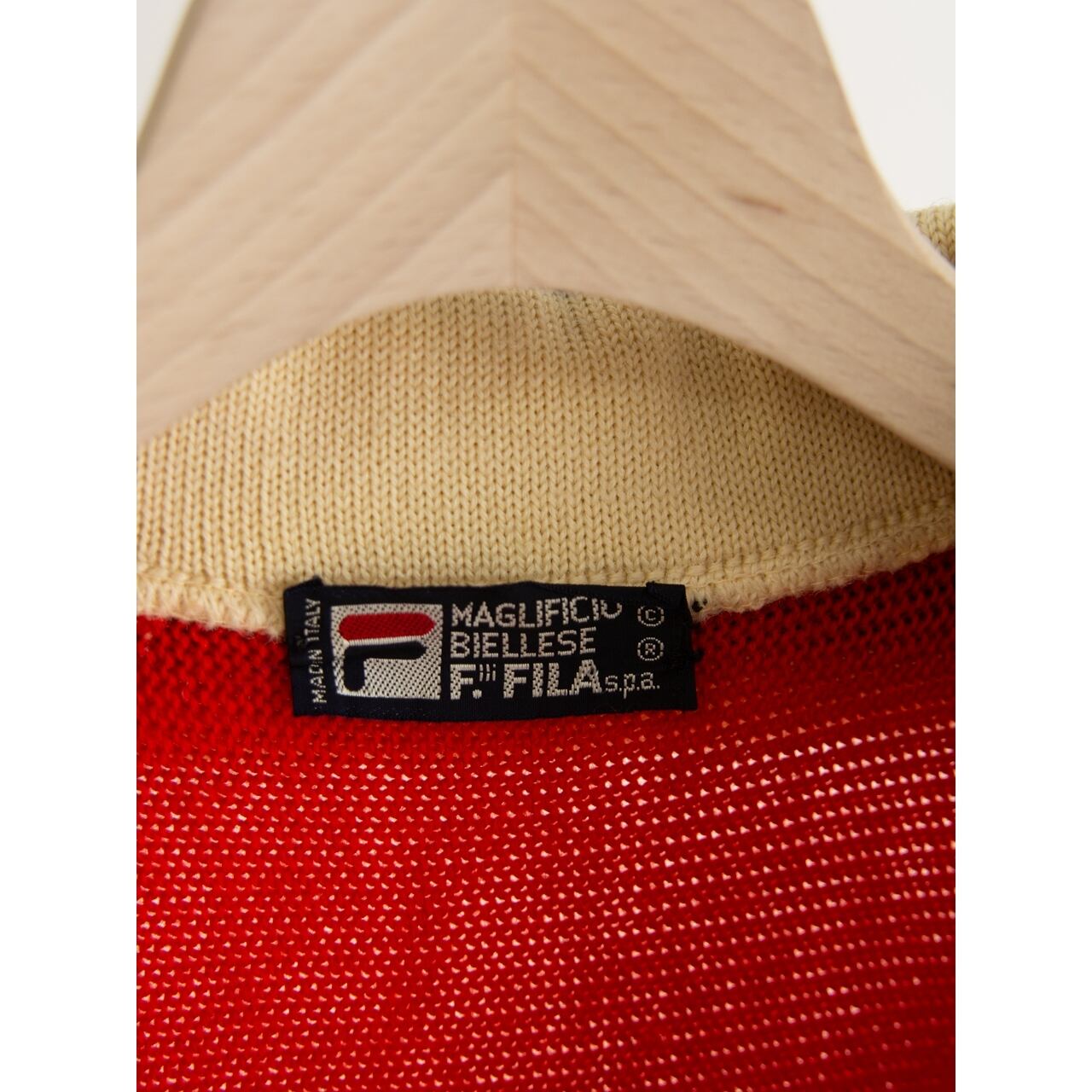 【FILA】Made in Italy 70-80's 100% Wool High Neck Sweater(フィラ イタリア製ハイネックウールセーター ハーフジップニット)