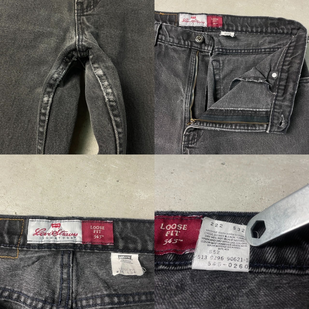 90年代 USA製 Levi's リーバイス 545 ルーズフィット ブラックデニム