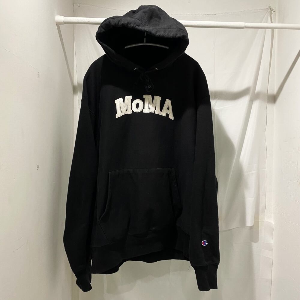 Champion×MoMA チャンピオン×モマ Hoodie サイズXL ブラック  