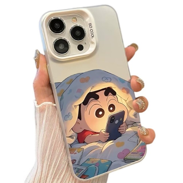 かわいい iPhone SE2 ケース しんちゃん iPhone SE3 用 ケース 保護カバー クレヨンしんちゃん スマホケース キャラクター バンパー レンズ保護 ワイヤレス充電対応 アイフォン7/8/SE2/SE3 用 B