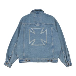 【VETEMENTS】BIKER CROSSES ZIP DENIM JACKET