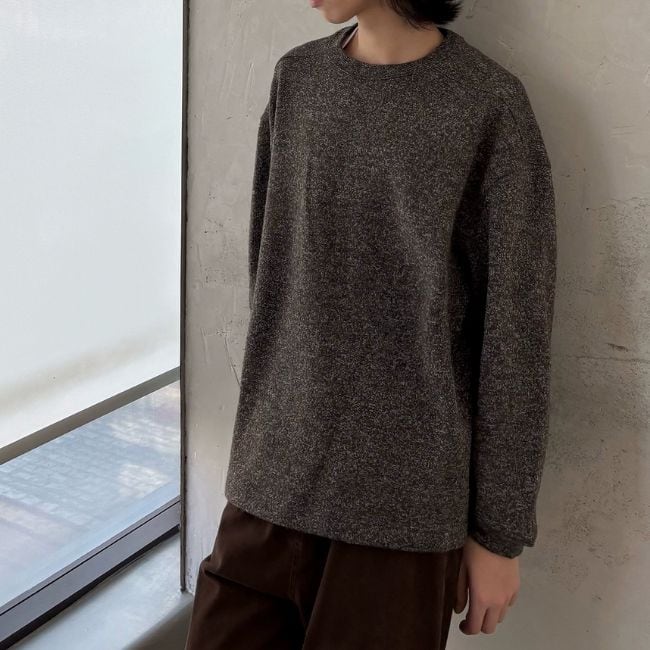 オーバーサイズクルーネックニットセーター vi1667