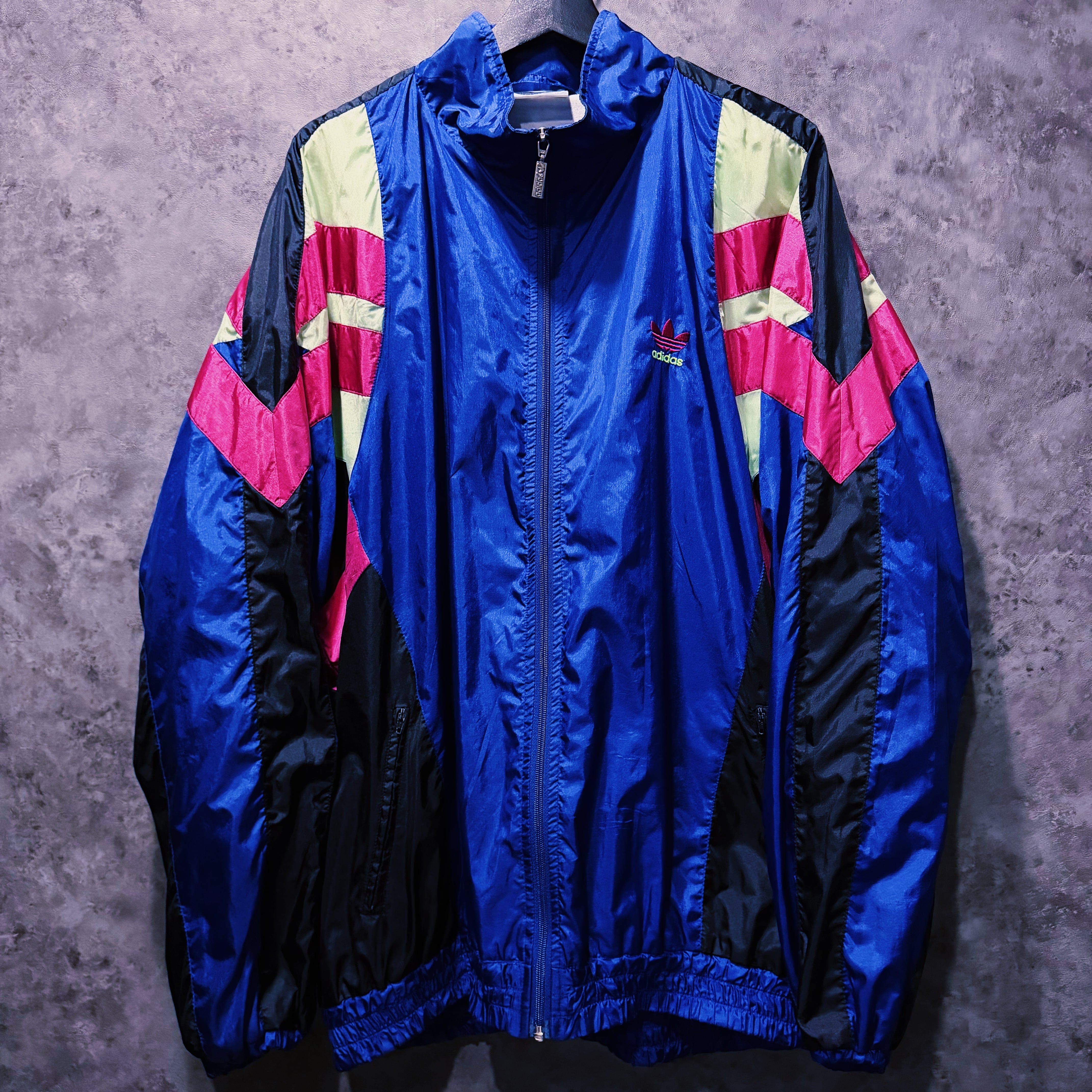doppio】90's vintage “adidas” switching color design Nylon set up