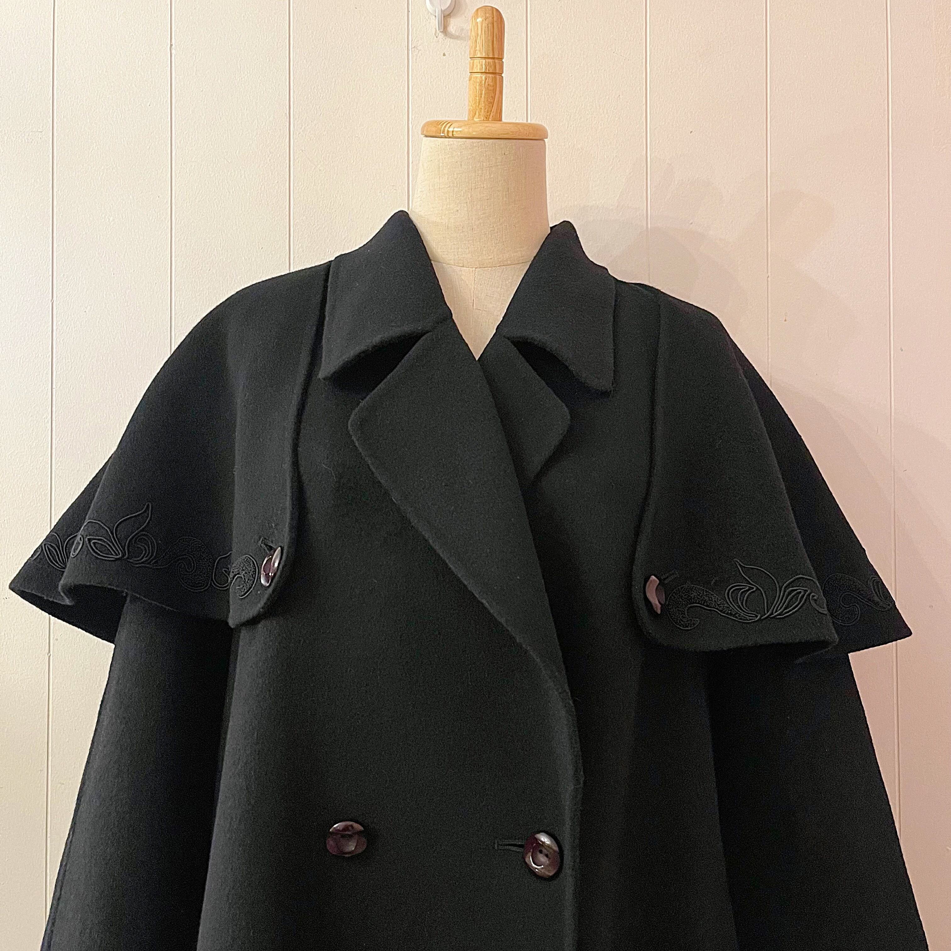 black cape chester coat