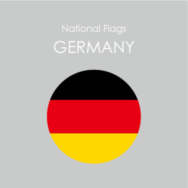 円形国旗ステッカー「ドイツ」