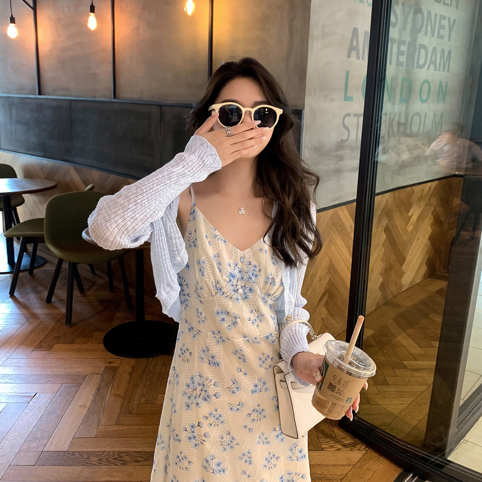 薄手ニットカーディガンサマースタイルショートシャツ トップス ロング 夏物 6Du_Shop_Women51718164497