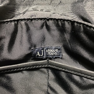 ARMANI JEANS logo design nylon shoulder bag