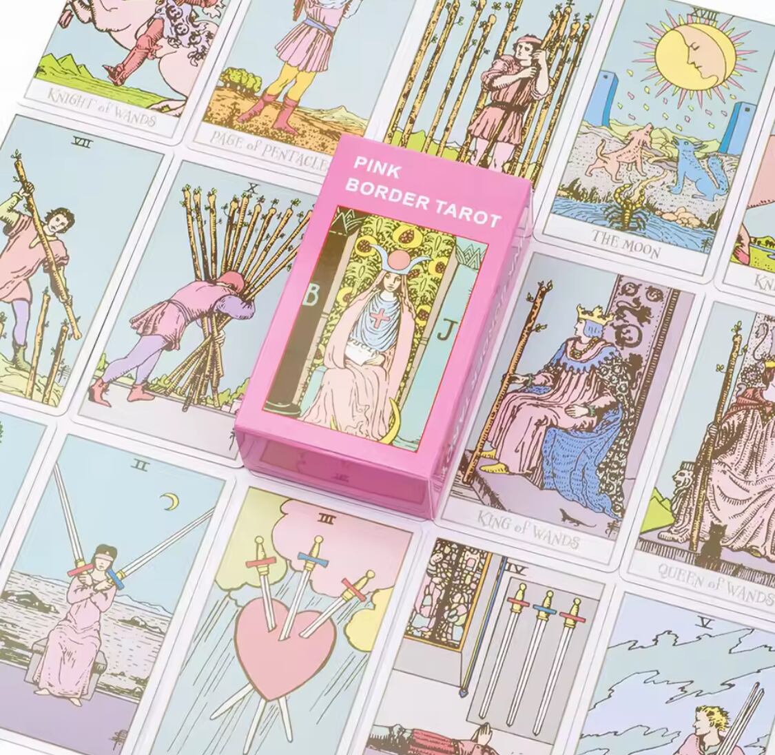 ピンクボーダータロットカード