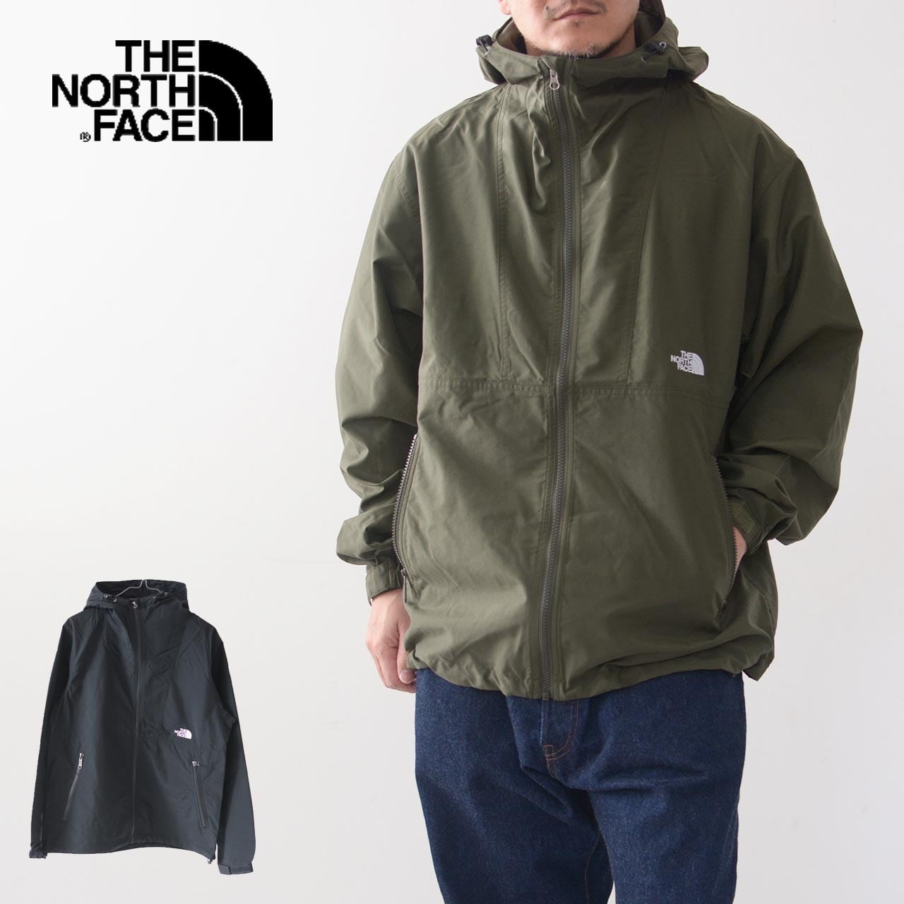新発売 THE NORTH FACE NP72230 Compact Jacket コンパクトジャケット ブラック×ニュートープ KN 