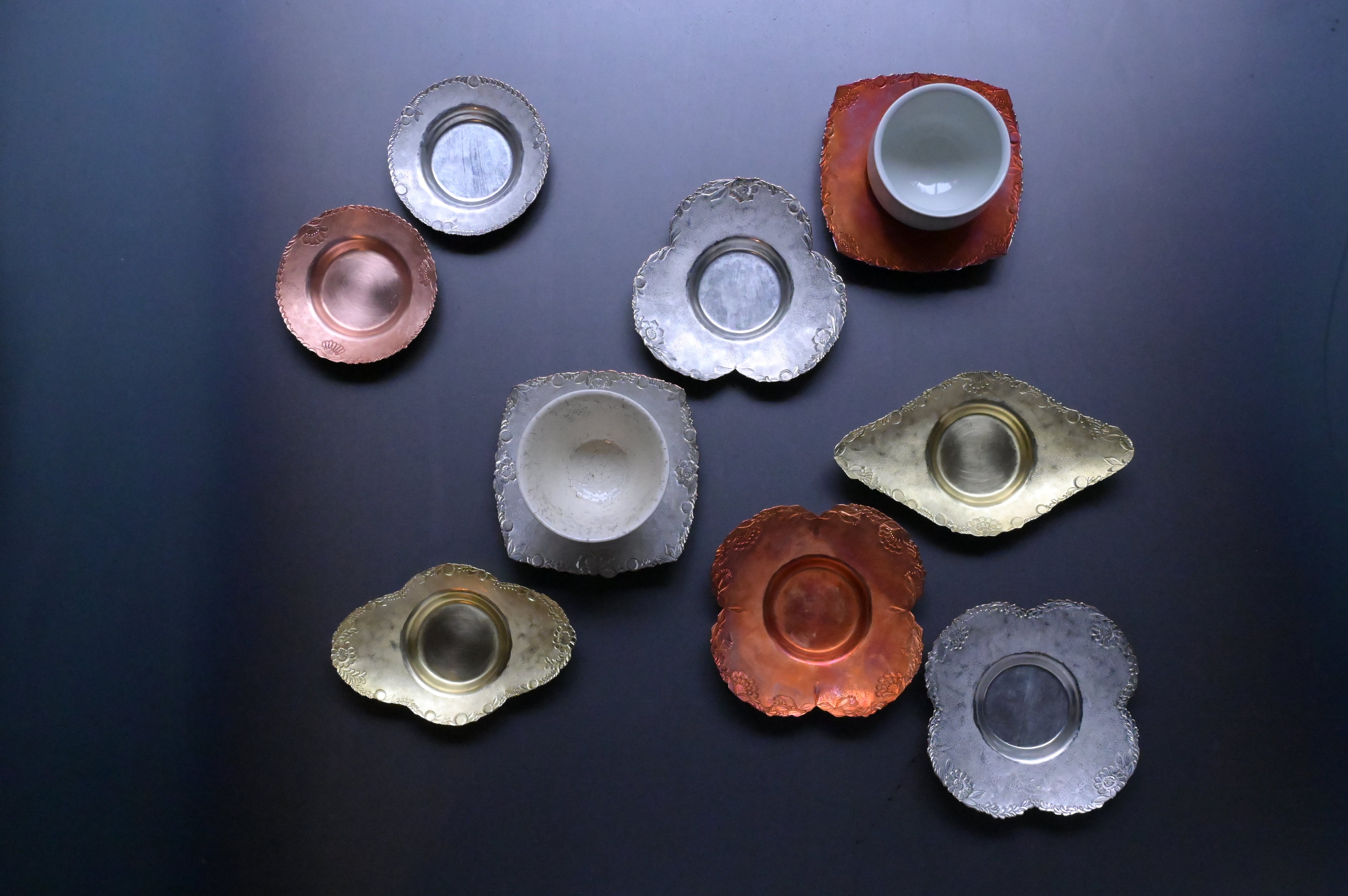 西川美穂 花ツラナル茶托 銅 | 鎌倉倶楽部 茶寮