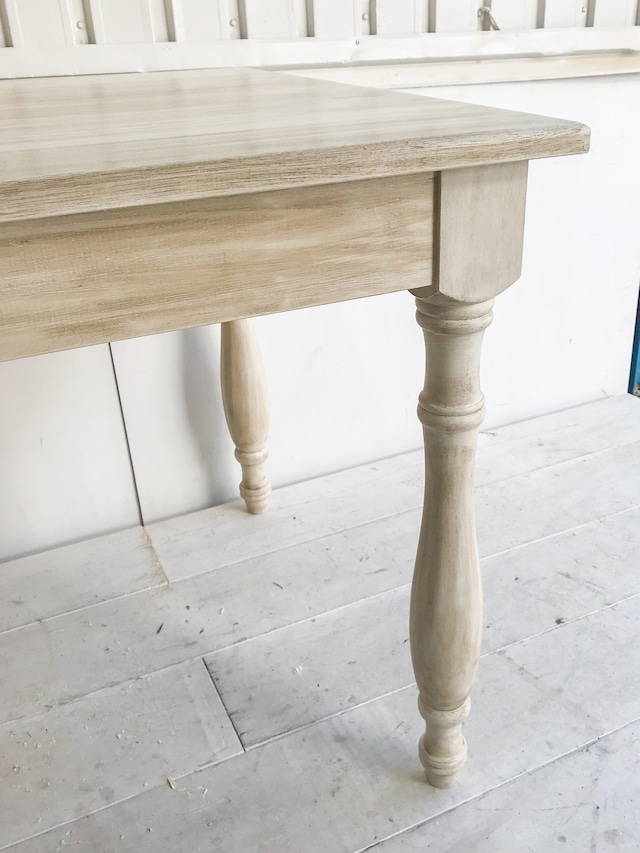 パイン材ターンドレッグダイニングテーブル “特注ろくろ足”(オールドパインダイニング風) W1400〜2400 4〜8人掛けダイニングテーブル