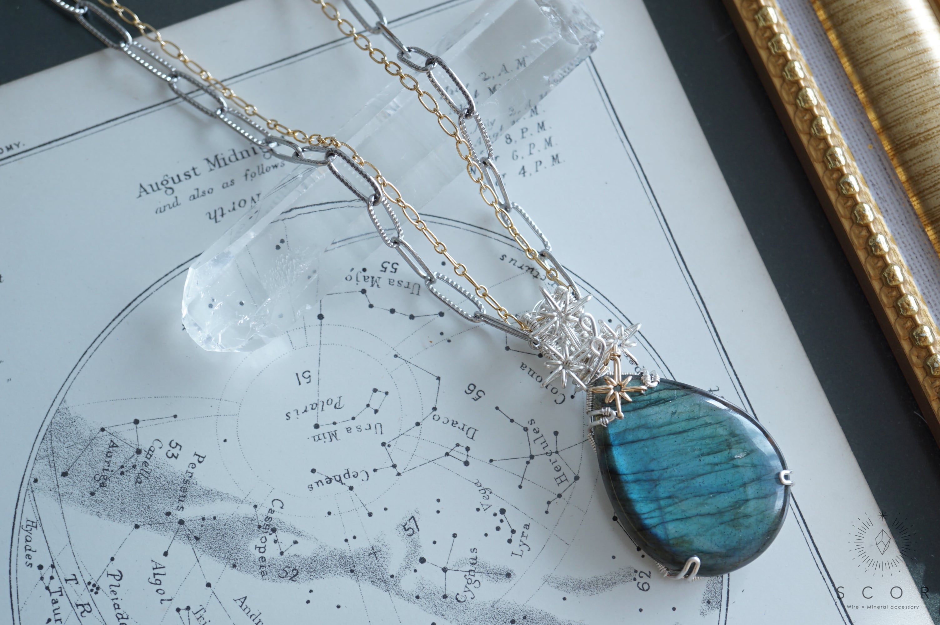 動画あり】Ray of light - 幻青星 (pt496-r-sg)（ラブラドライト