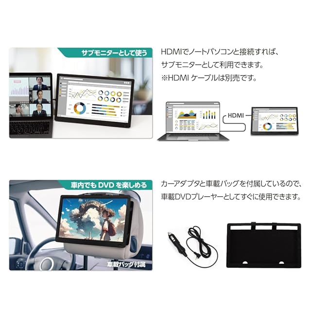 OVERTIME ポータブルテレビ DVDプレーヤー 14インチ　開封のみ OVERTIME ポータブルテレビ DVDプレーヤー 14インチ 開封のみ 【公式通販】
