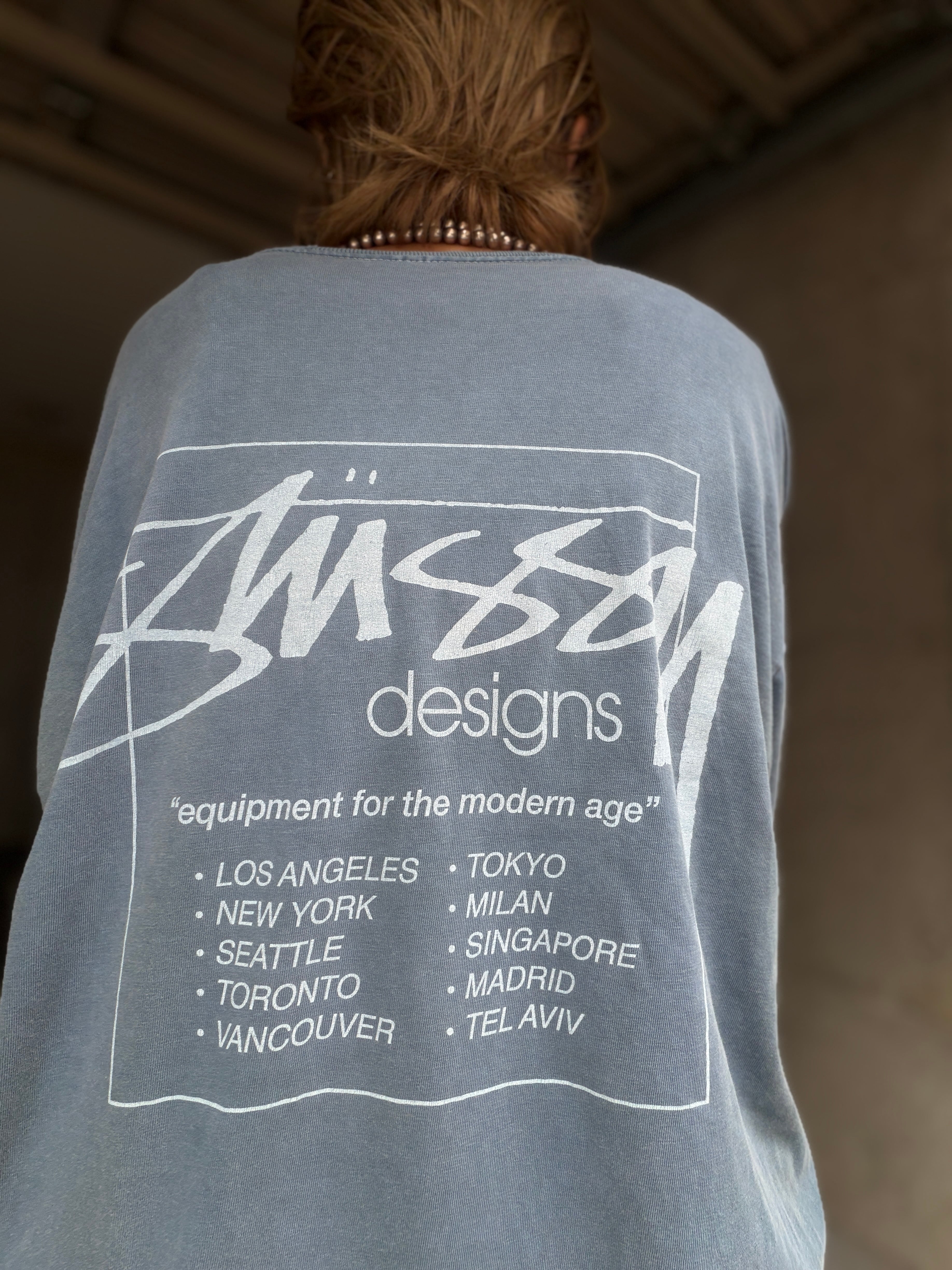 (CS2496)STUSSY logo tee made in Mexico