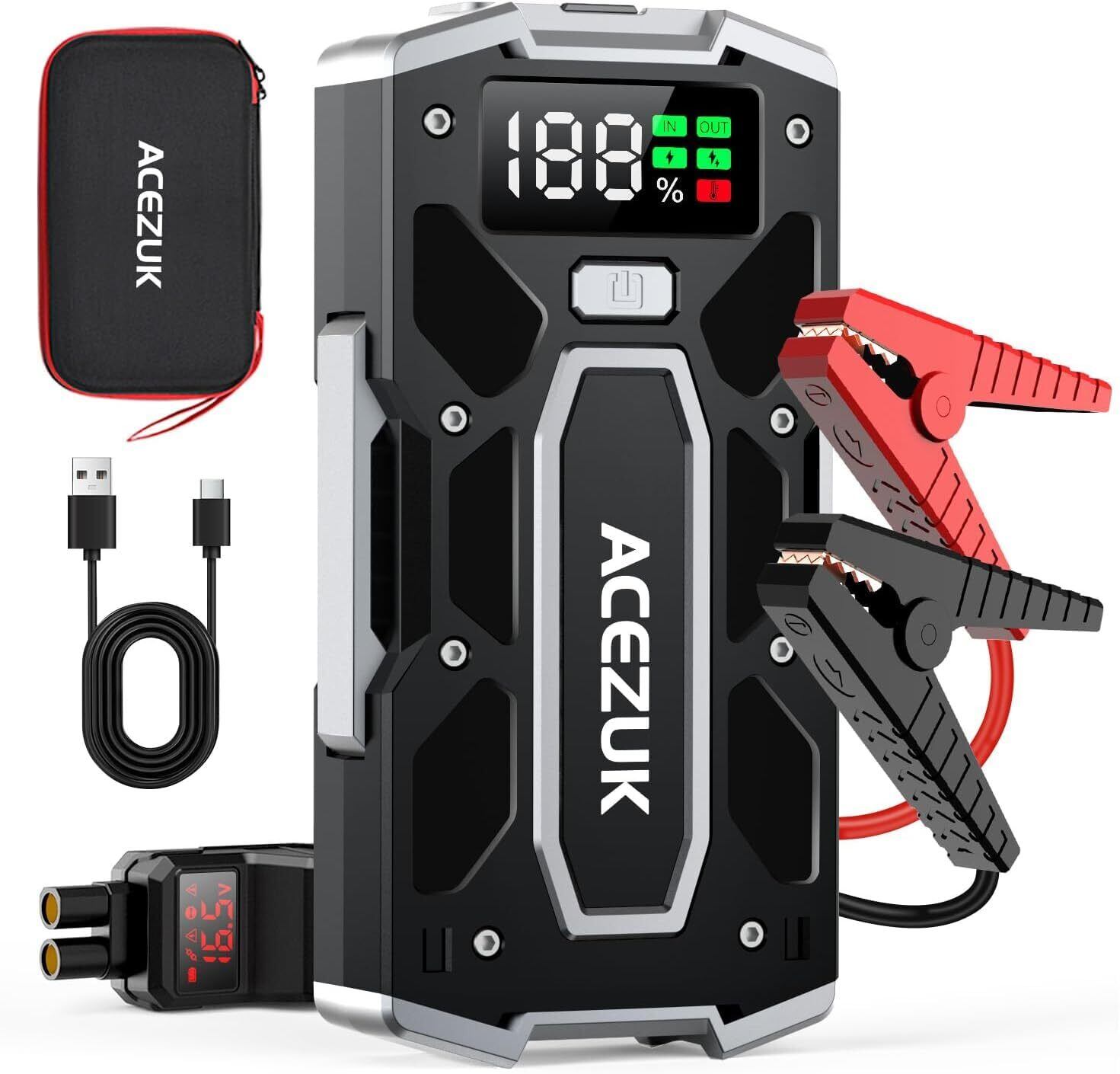UTRAI ジャンプスターター 12V車用 エンジンスターター 大容量27000mAh