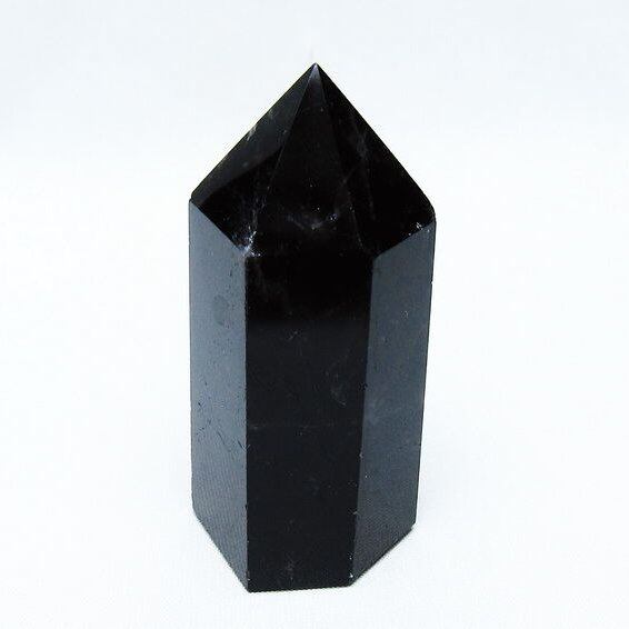モリオン 六角柱 黒水晶 ポイント 142-10700