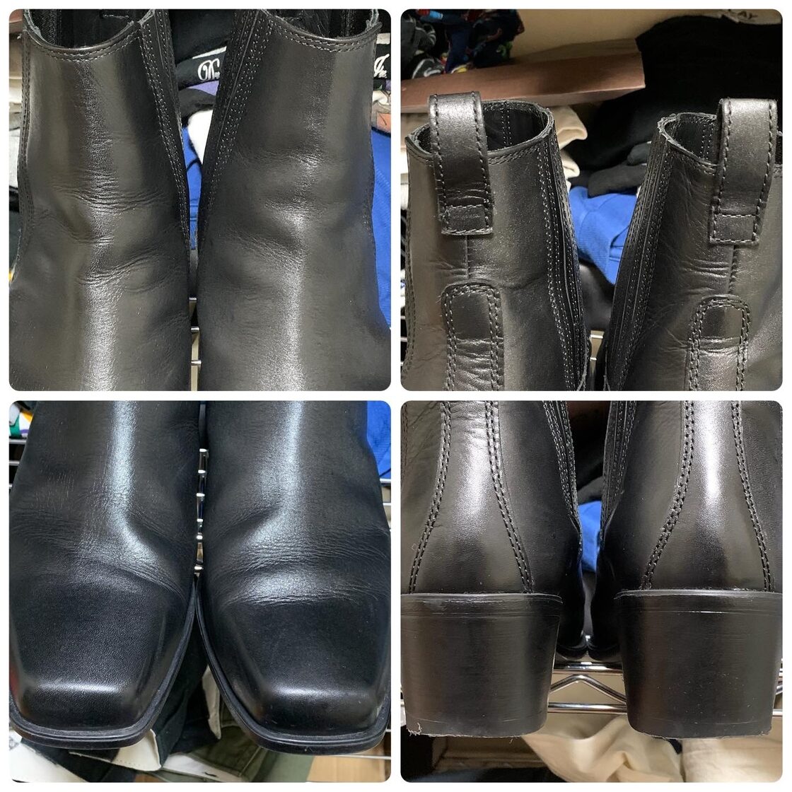 ZARA ブーツ ヒール サイドゴア ウエスタン サイズ43 27.5cm 黒 | Pay ID