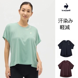 汗染み軽減半袖Tシャツ[レディース]LZ5FHT02L ルコックスポルティフ 吸汗速乾 UVカット