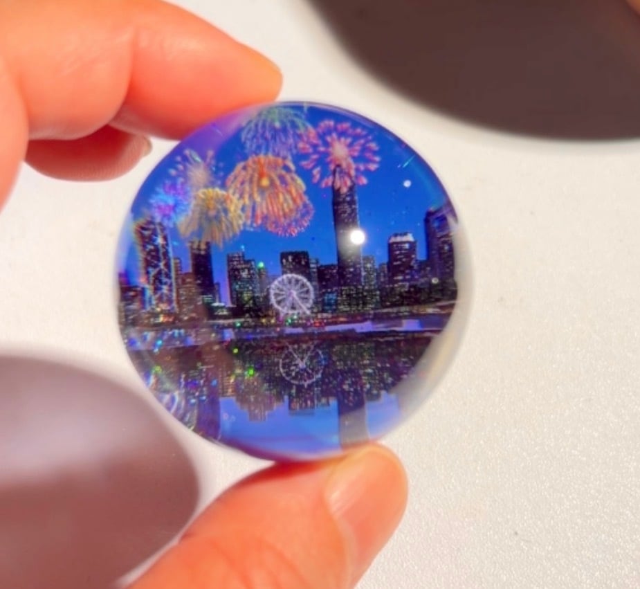 【訳あり】【記念日などに】ハンドメイド　レジンウッドフレーム【No.A1016】 Dedicated listing: Two items (4cm and 5cm) | 絶景レジン