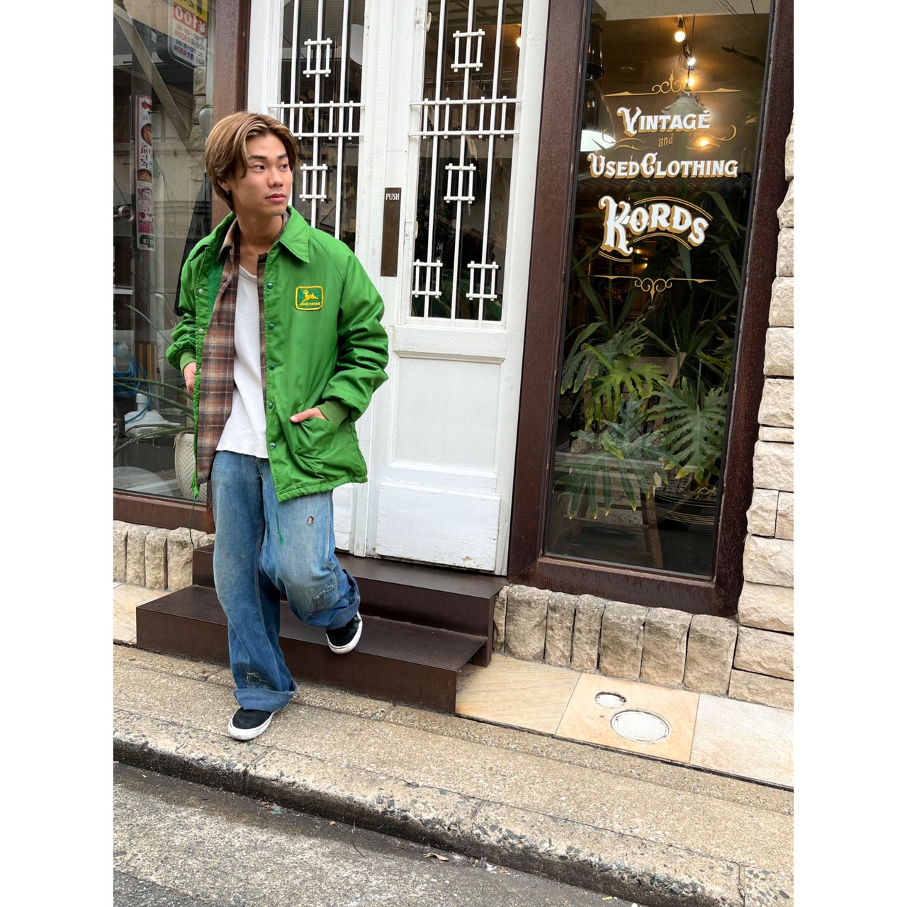 70s SWINGSTER "JOHN DEERE" COACH JACKET Size L