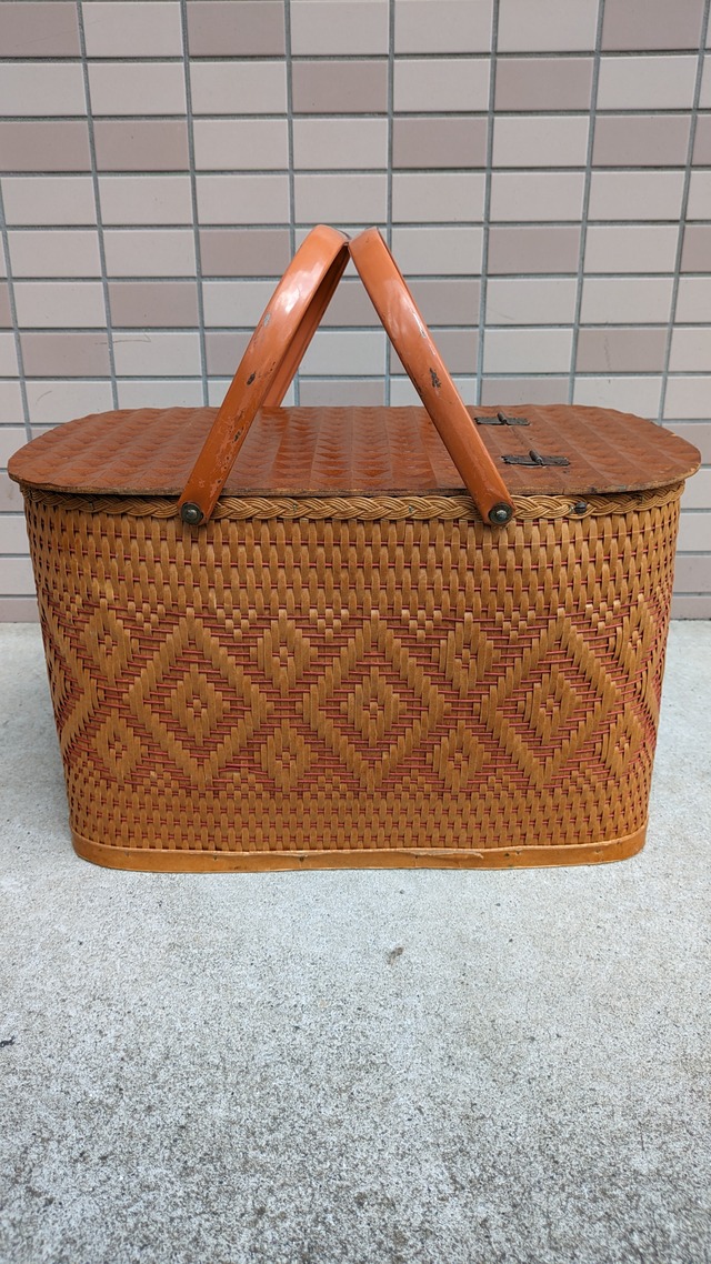 Vintage W.C.REDMON Picnic Basket VintageBasket Brown ビンテージ レッドマン ピクニック