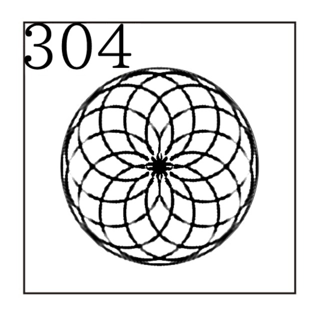 《オーダー品》【シーリングスタンプ／封蝋印】「304／ステンドグラス」スピドグラフ・幾何学・タイル・模様