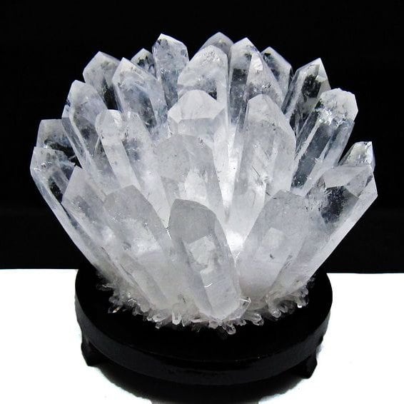 1.6Kg 水晶 クラスター 水晶 原石 台座付属 一点物 182-8378