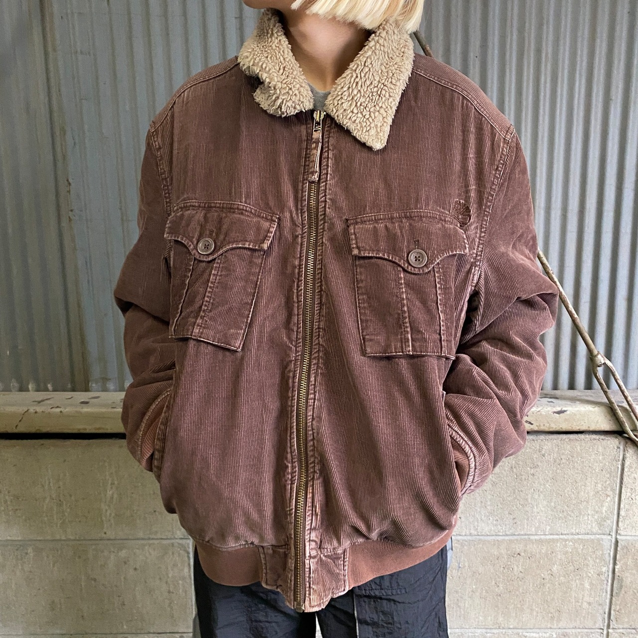 Timberland ティンバーランド コーデュロイ ボアジャケット メンズM 